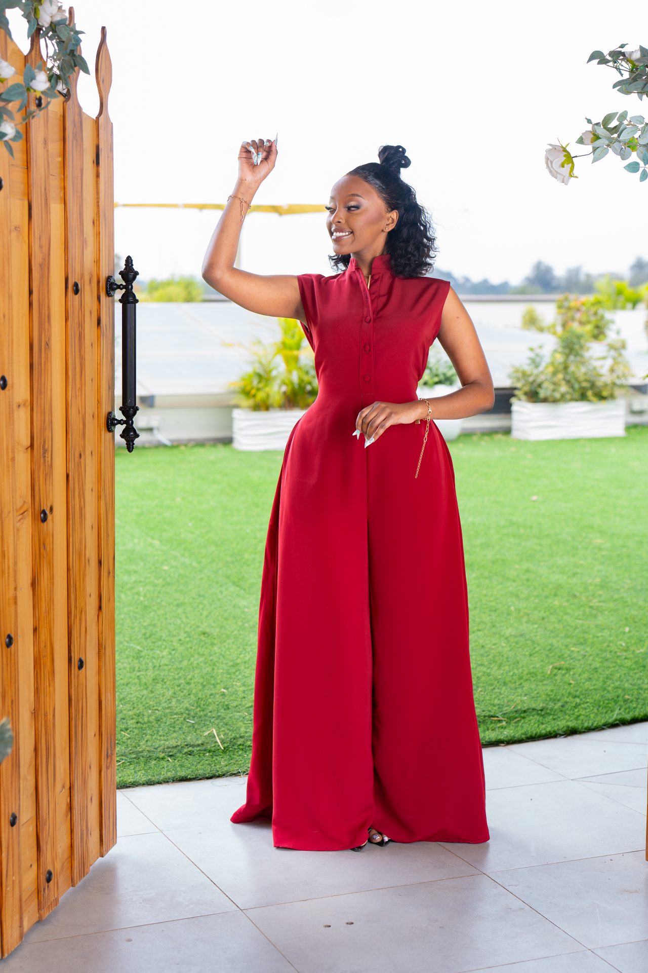 Mira Jumpsuit - Wine Red