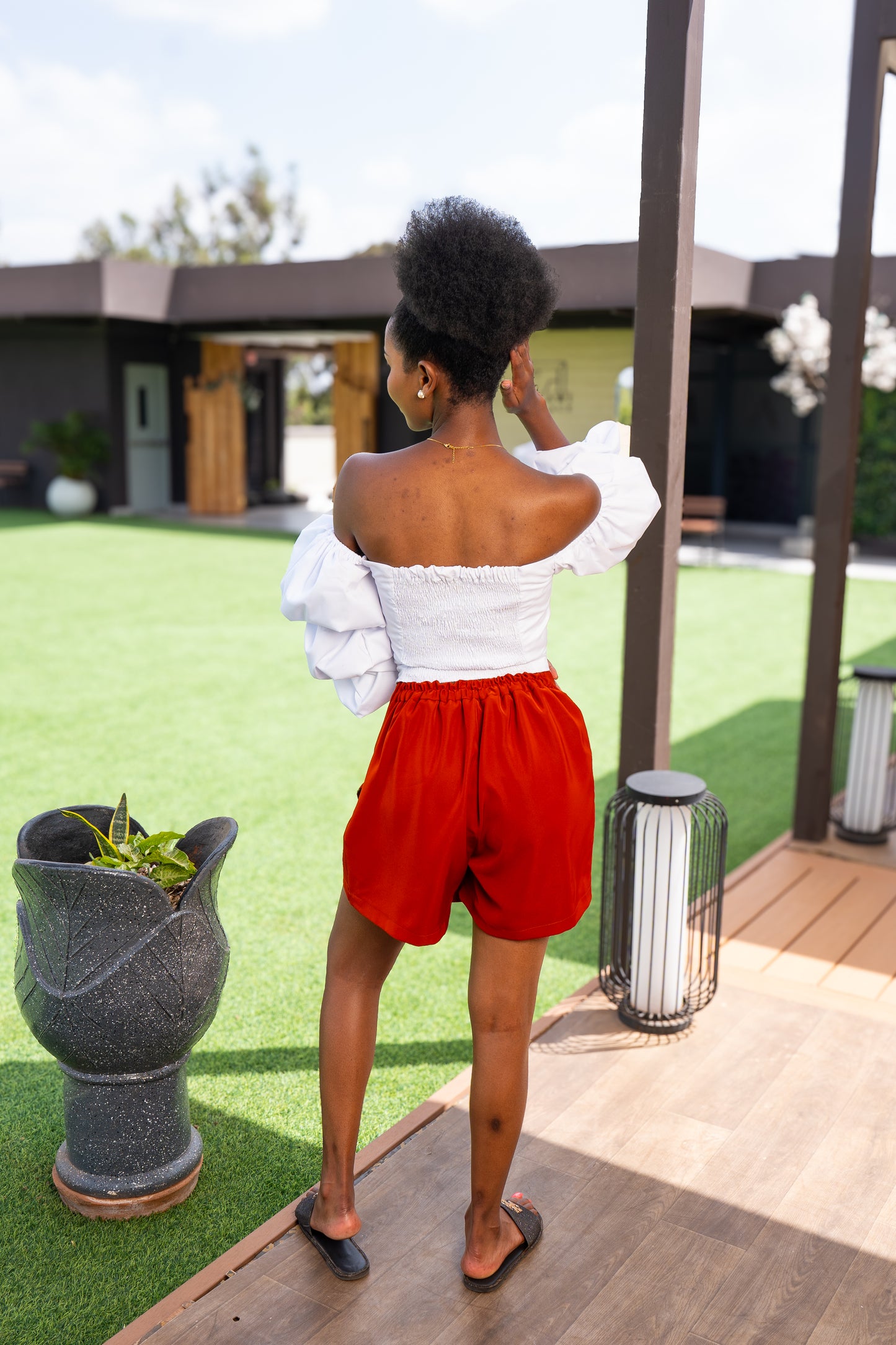 Nonis Soft Classic Skort - Rust brown