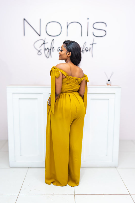 Jasmine Wide-leg Jumpsuit - Lime