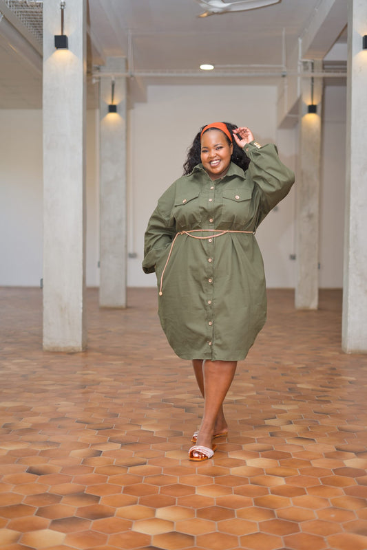 Midi Shacket - Army green