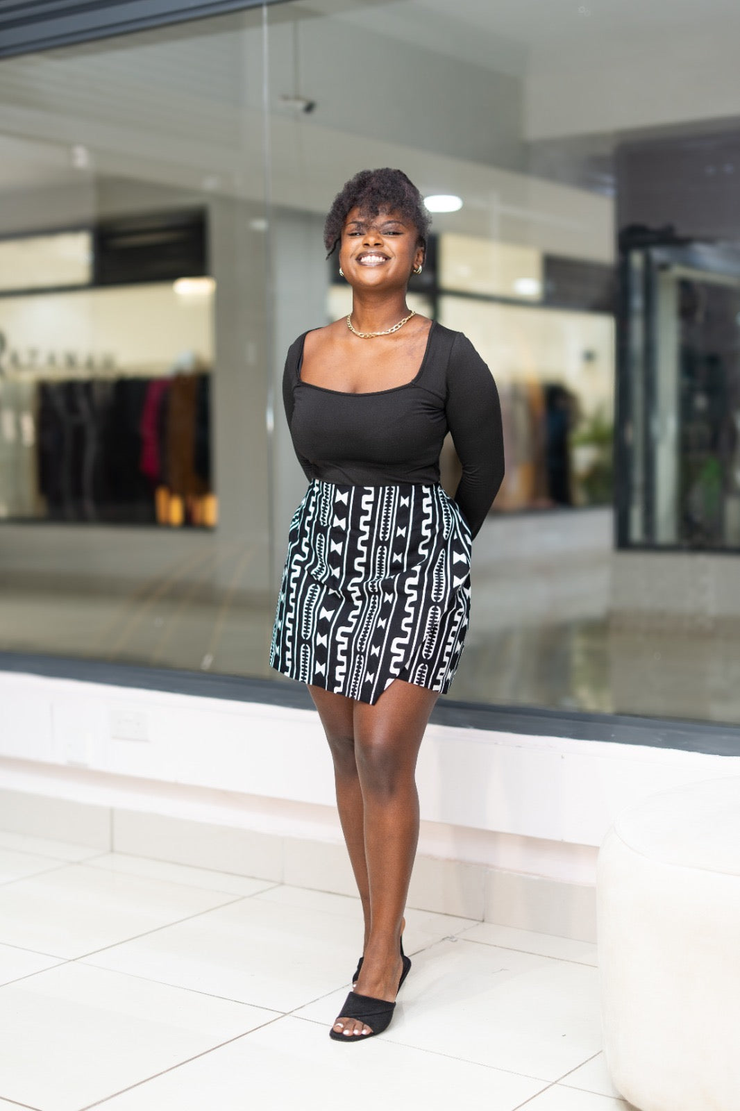 Ankara skorts - Black and white