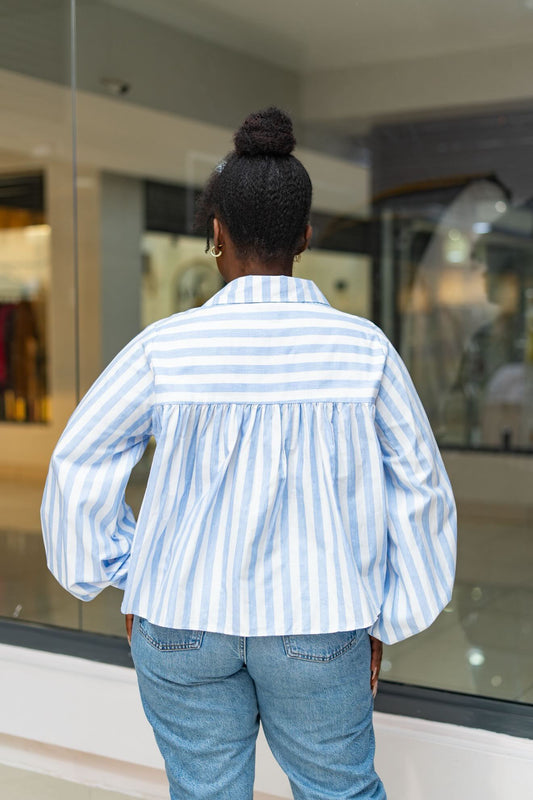 Amara High-Low shirt (Striped)