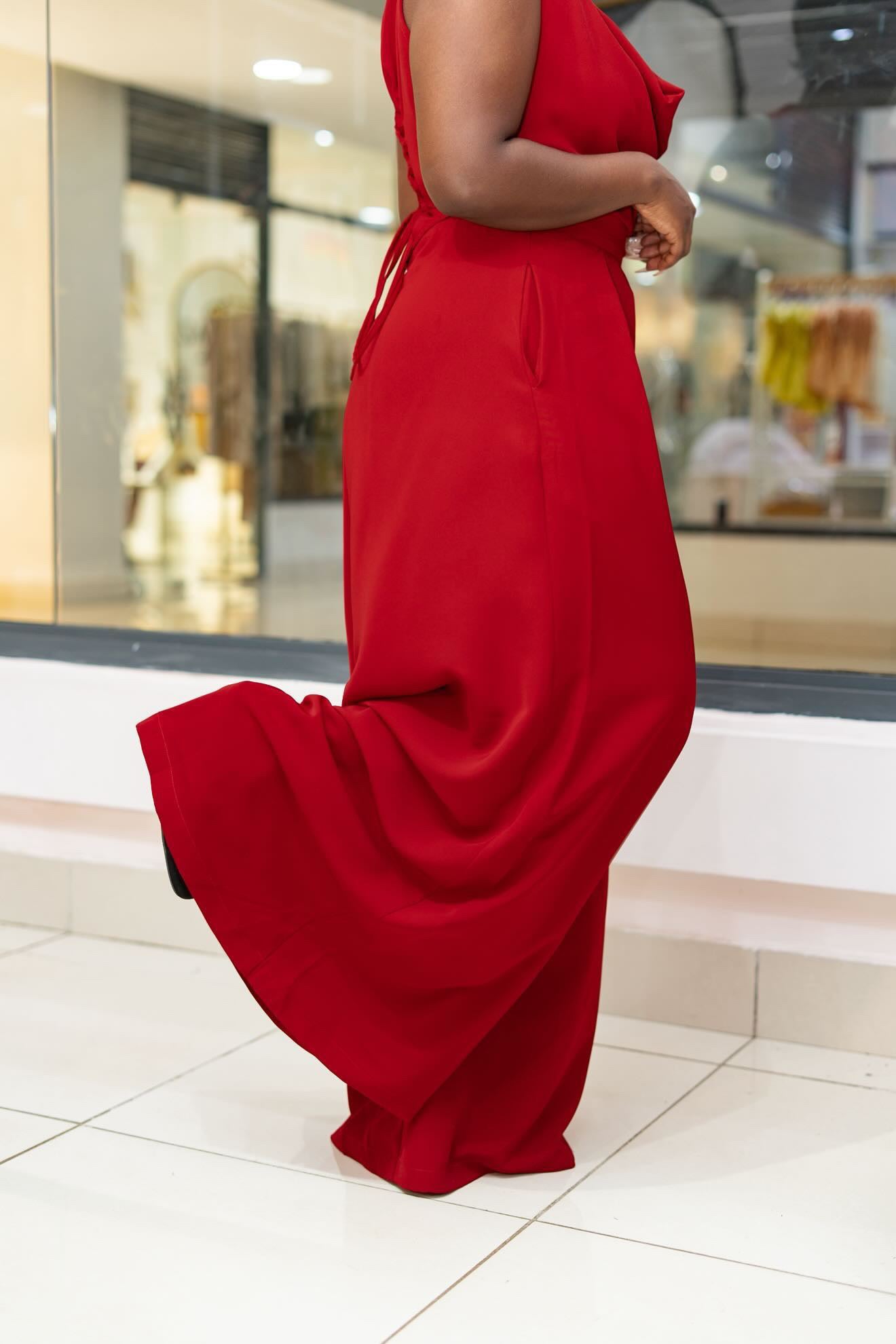 Velour Cowl Neck Top