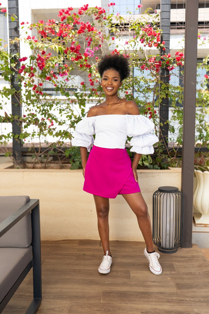 Nonis Soft Classic Skort - Fuchsia