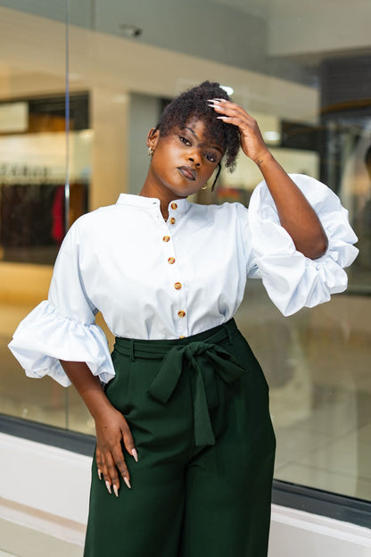 Zora kimono shirt - White