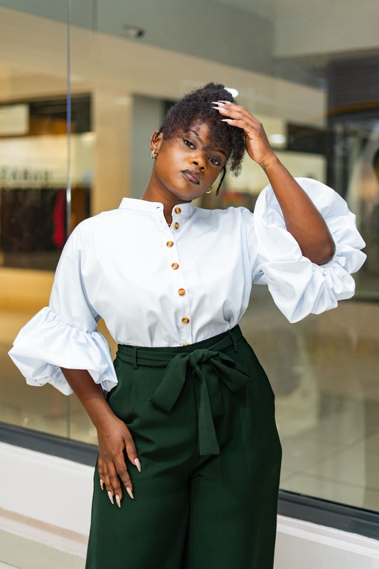 Zora kimono shirt - White
