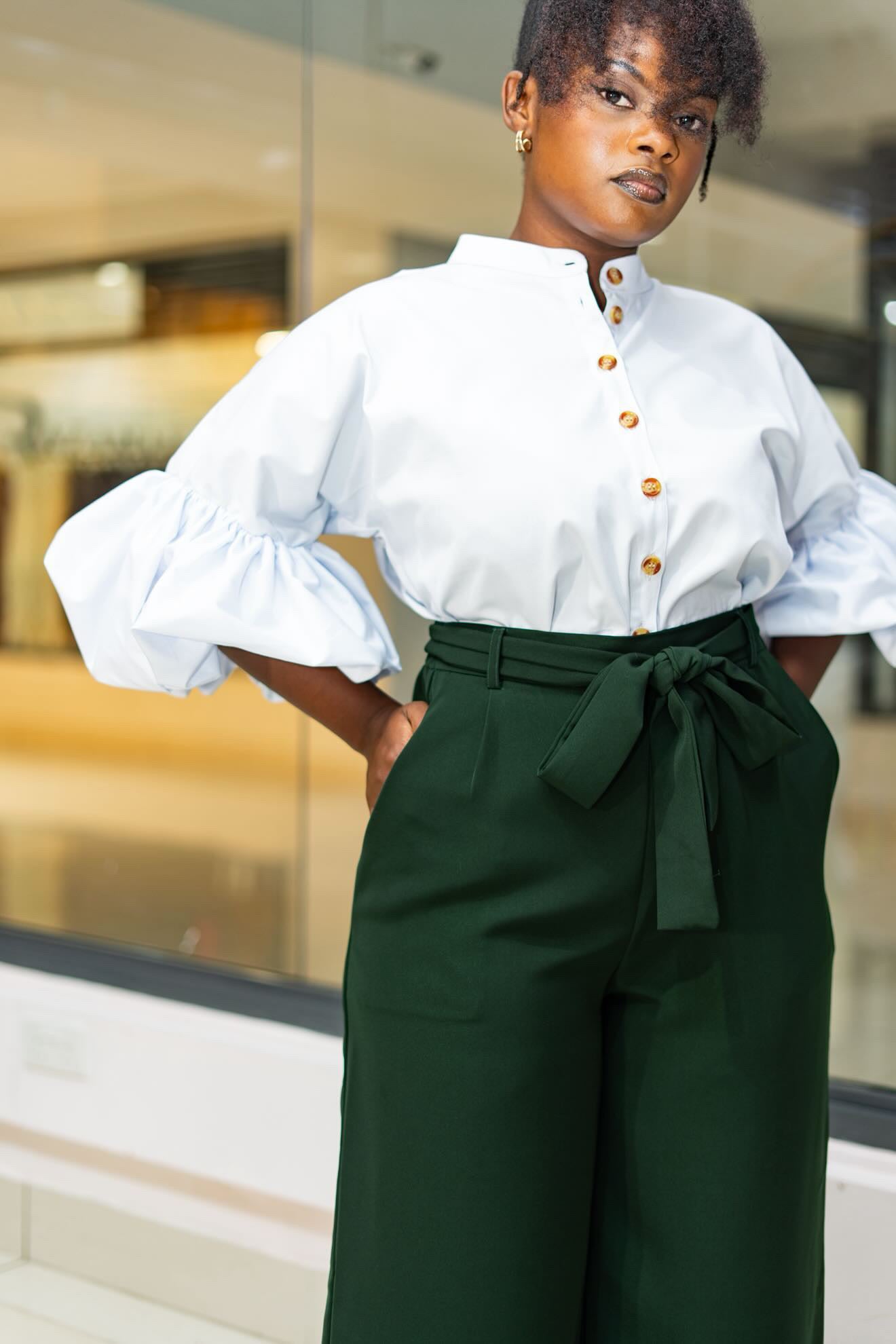 Zora kimono shirt - White