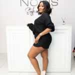 Nova Knit short set - Black