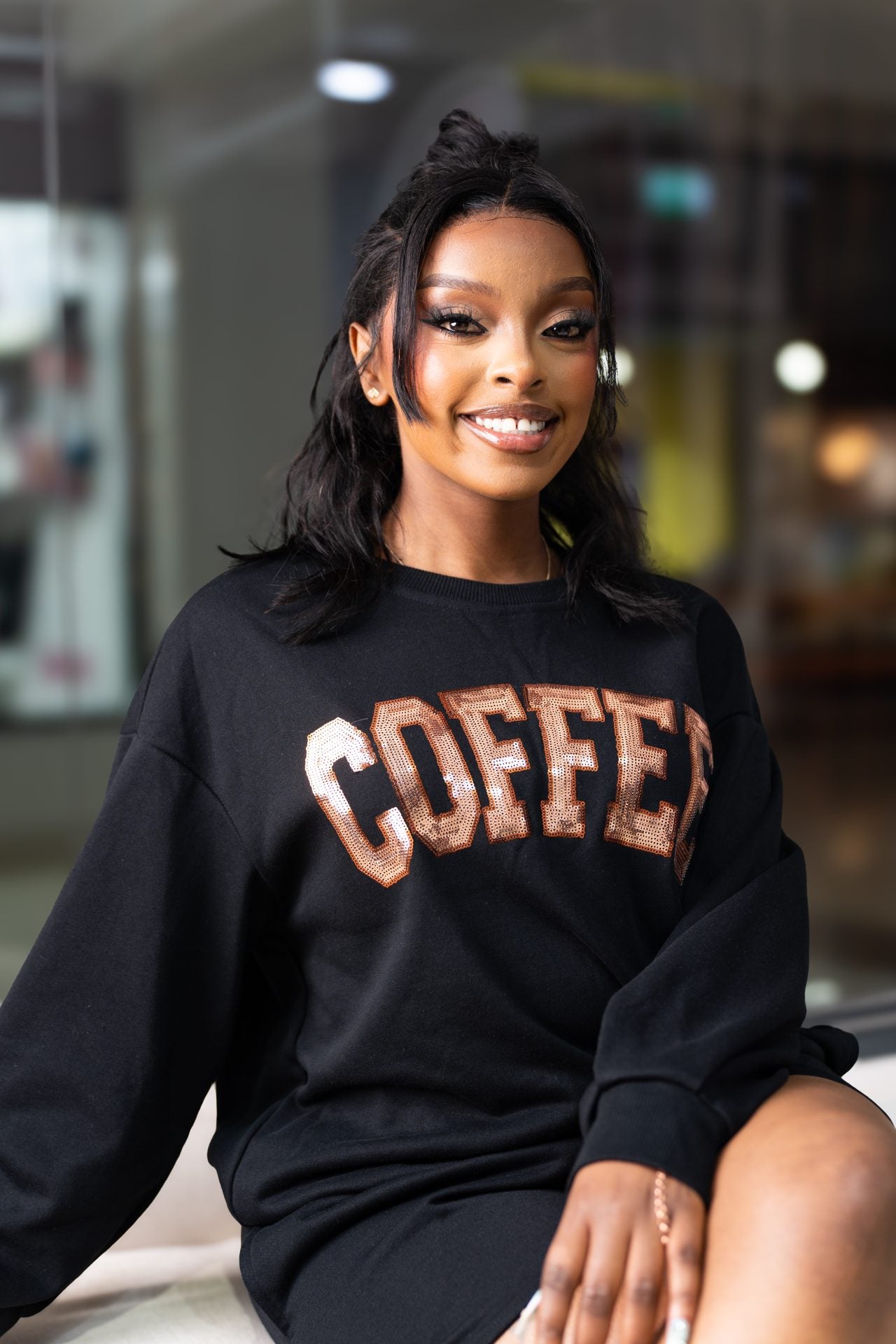 Morning Coffee loungewear set - Black