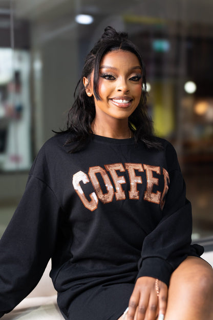 Morning Coffee loungewear set - Black