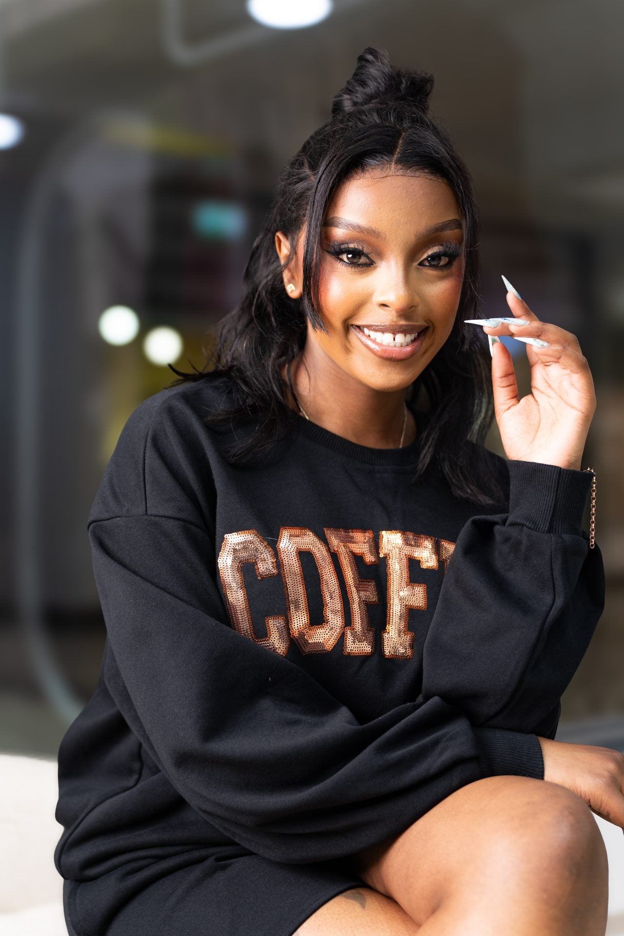 Morning Coffee loungewear set - Black