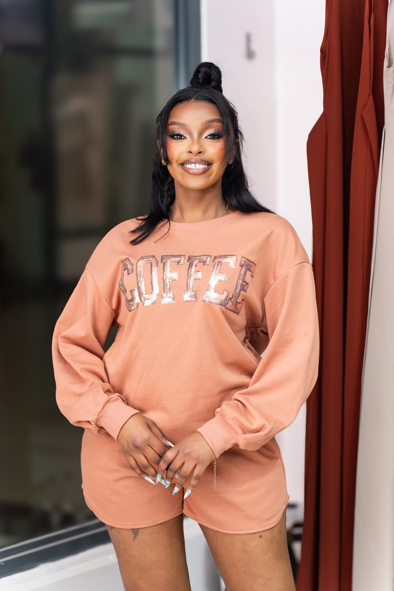 Morning Coffee loungewear set - Brown