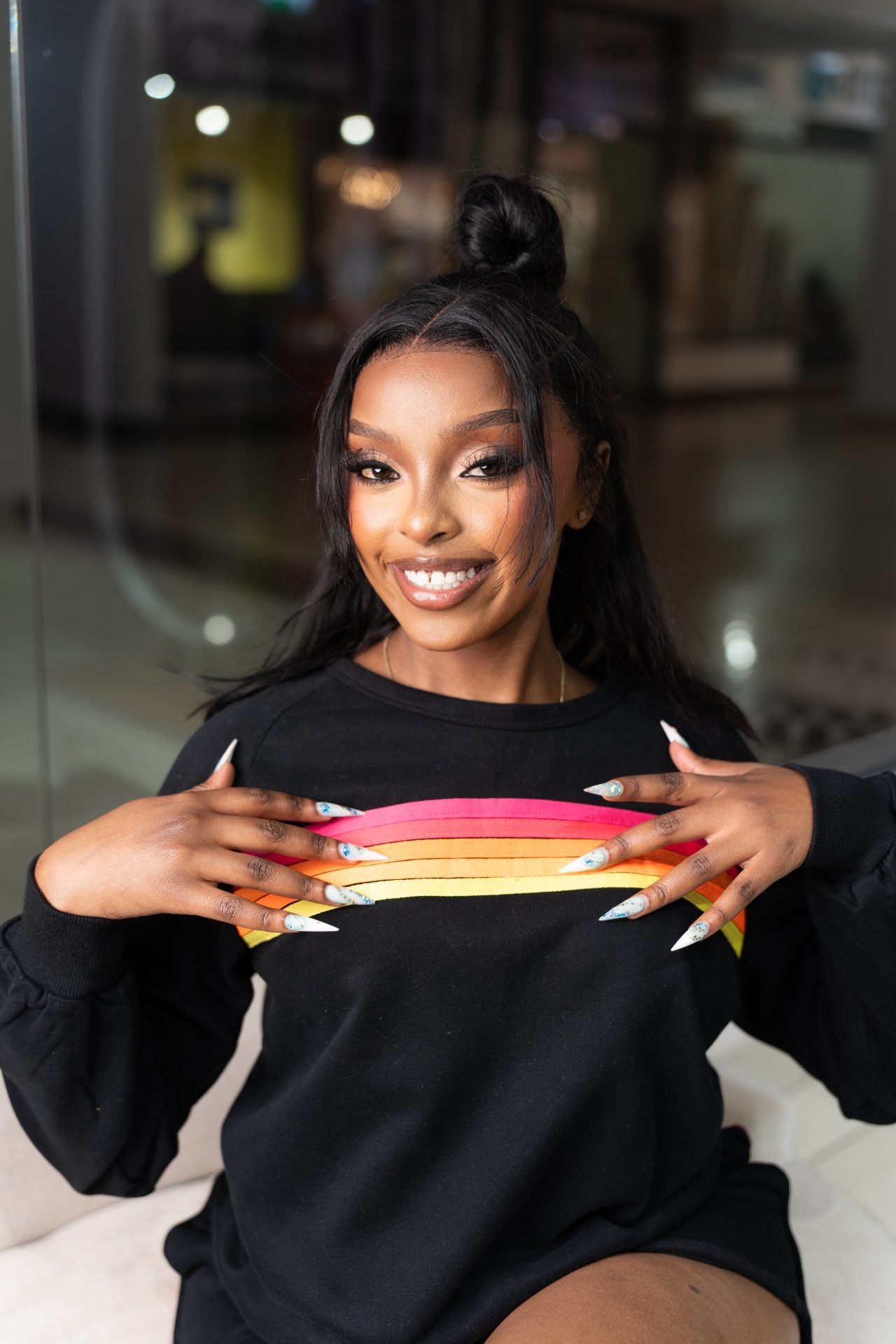 Neon Edge loungewear set - Black