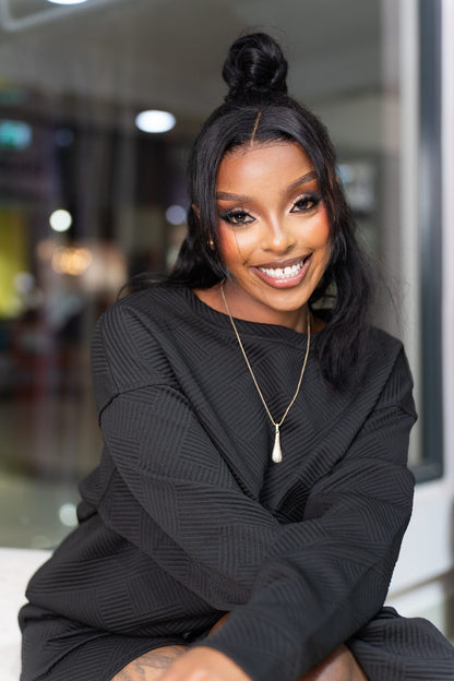 Easy mode two piece shorts set - Black