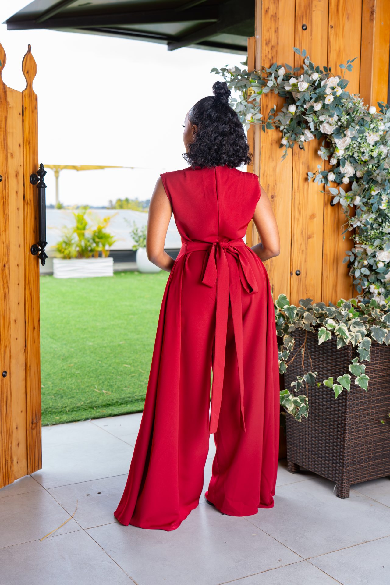 Mira Jumpsuit - Wine Red