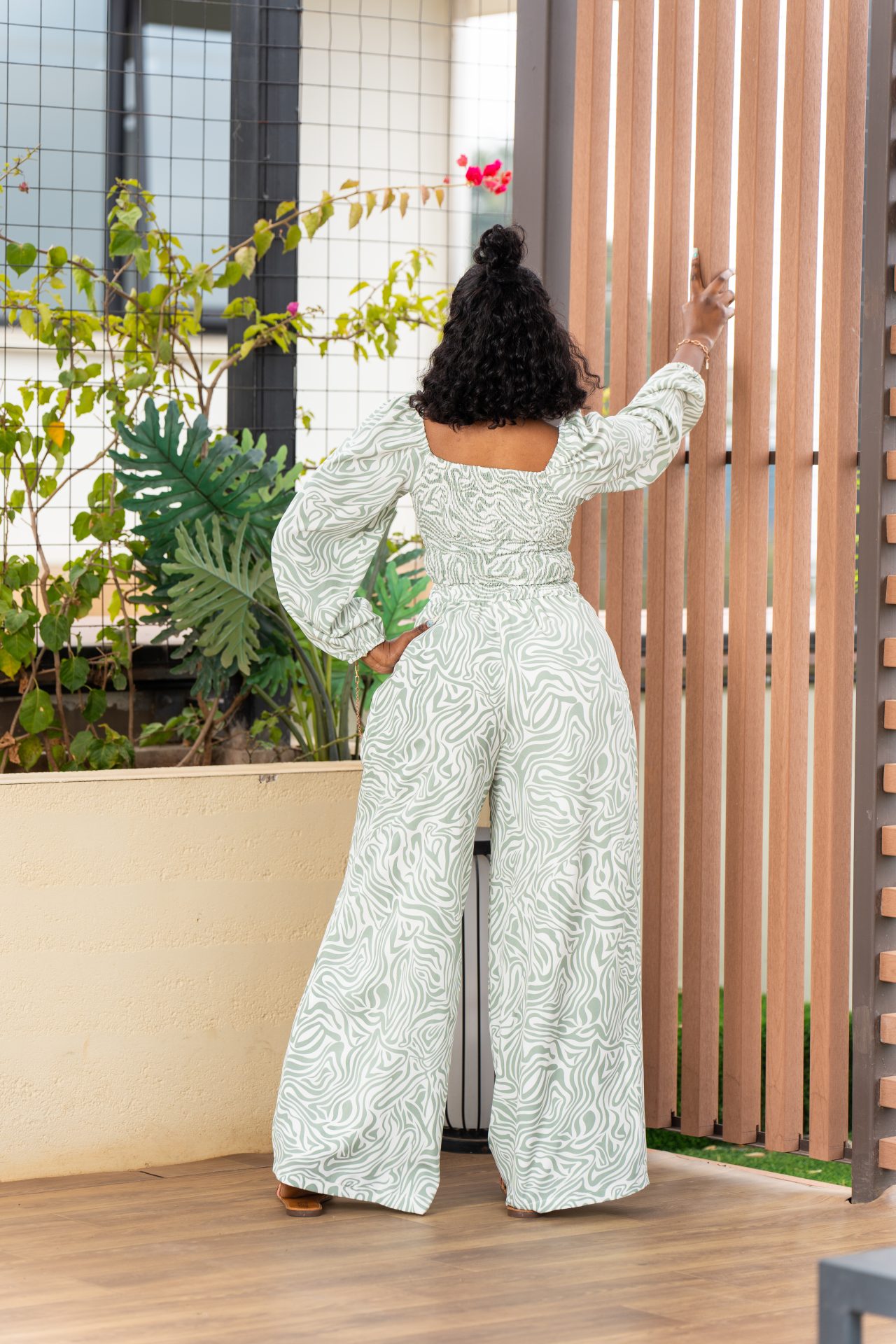 Kegehi Crop top - Mint Print