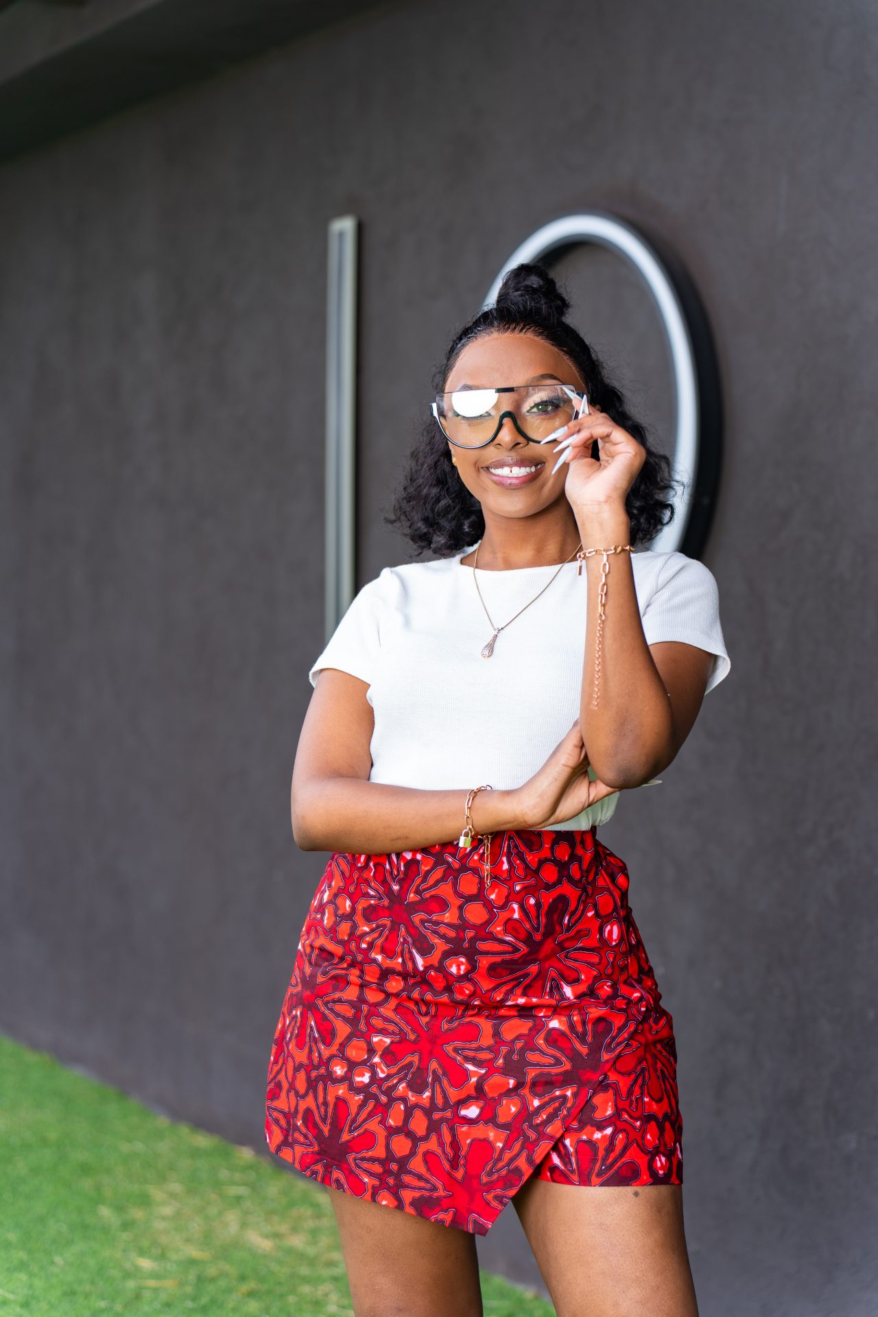 Ankara skorts - Red and pink