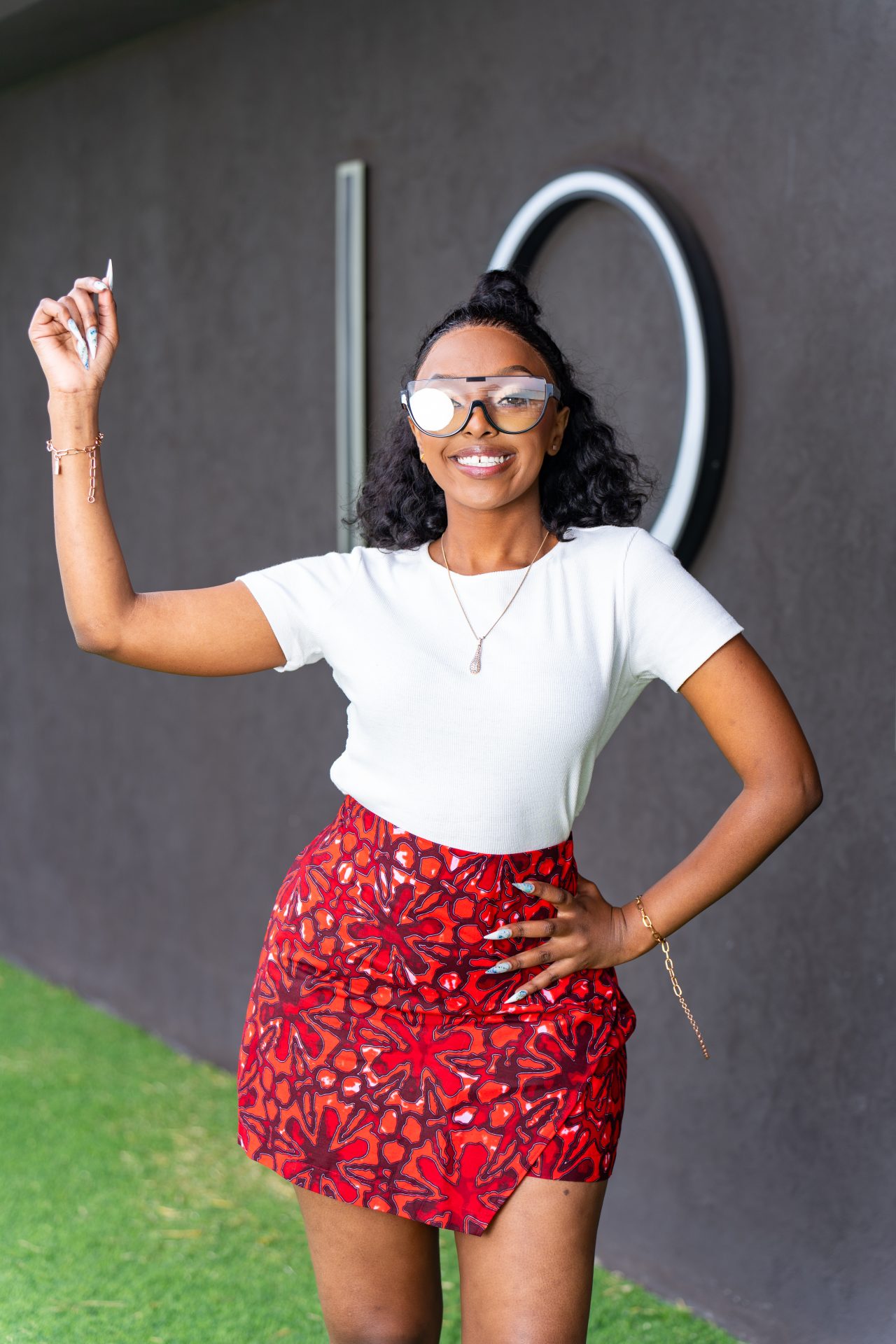 Ankara skorts - Red and pink