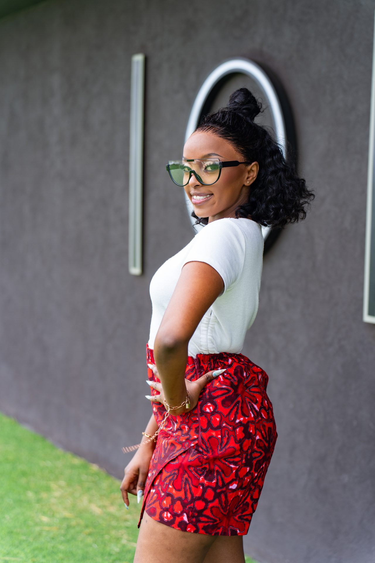 Ankara skorts - Red and pink