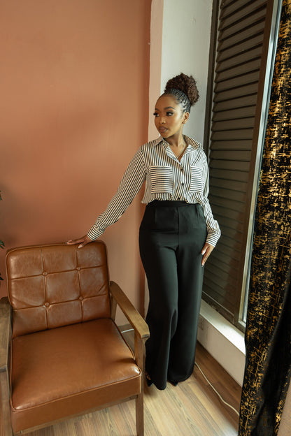 Classic Straight Leg Pants - Black