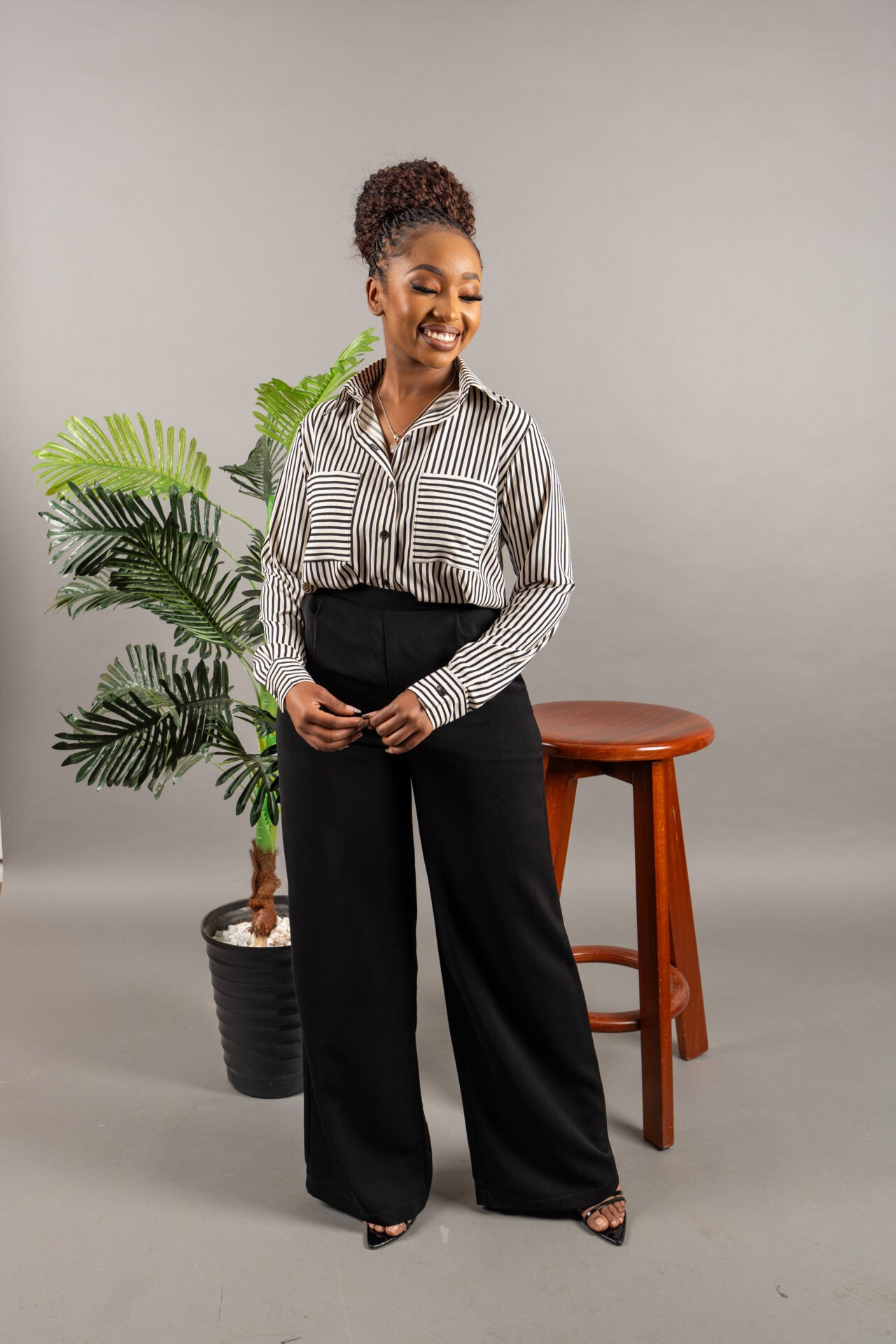 Classic Straight Leg Pants - Black