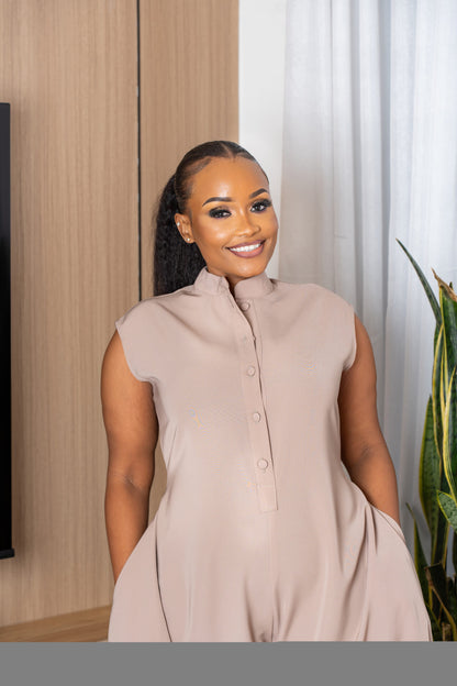 Mira jumpsuit - Taupe grey