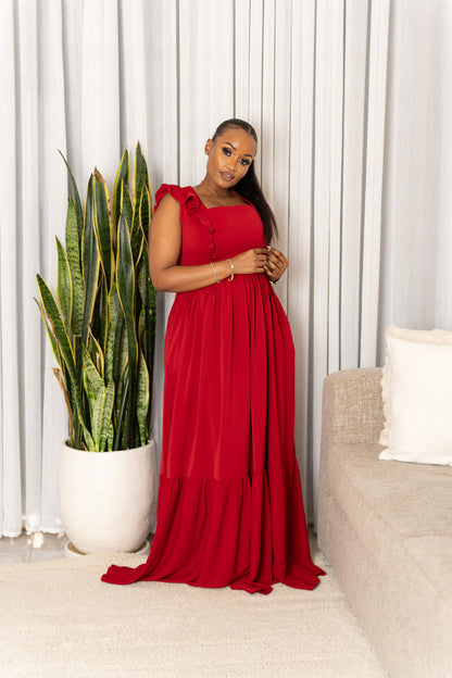 Talia maxi dress - Wine red