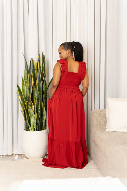 Talia maxi dress - Wine red