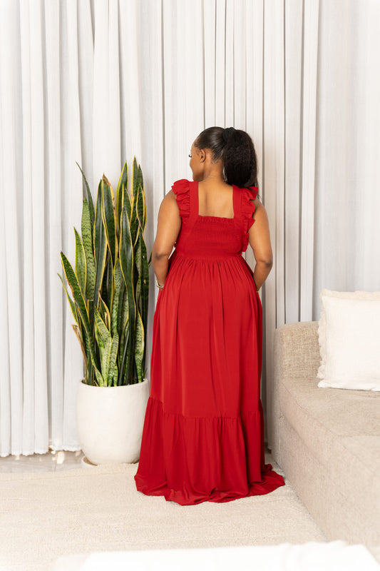 Talia maxi dress - Wine red