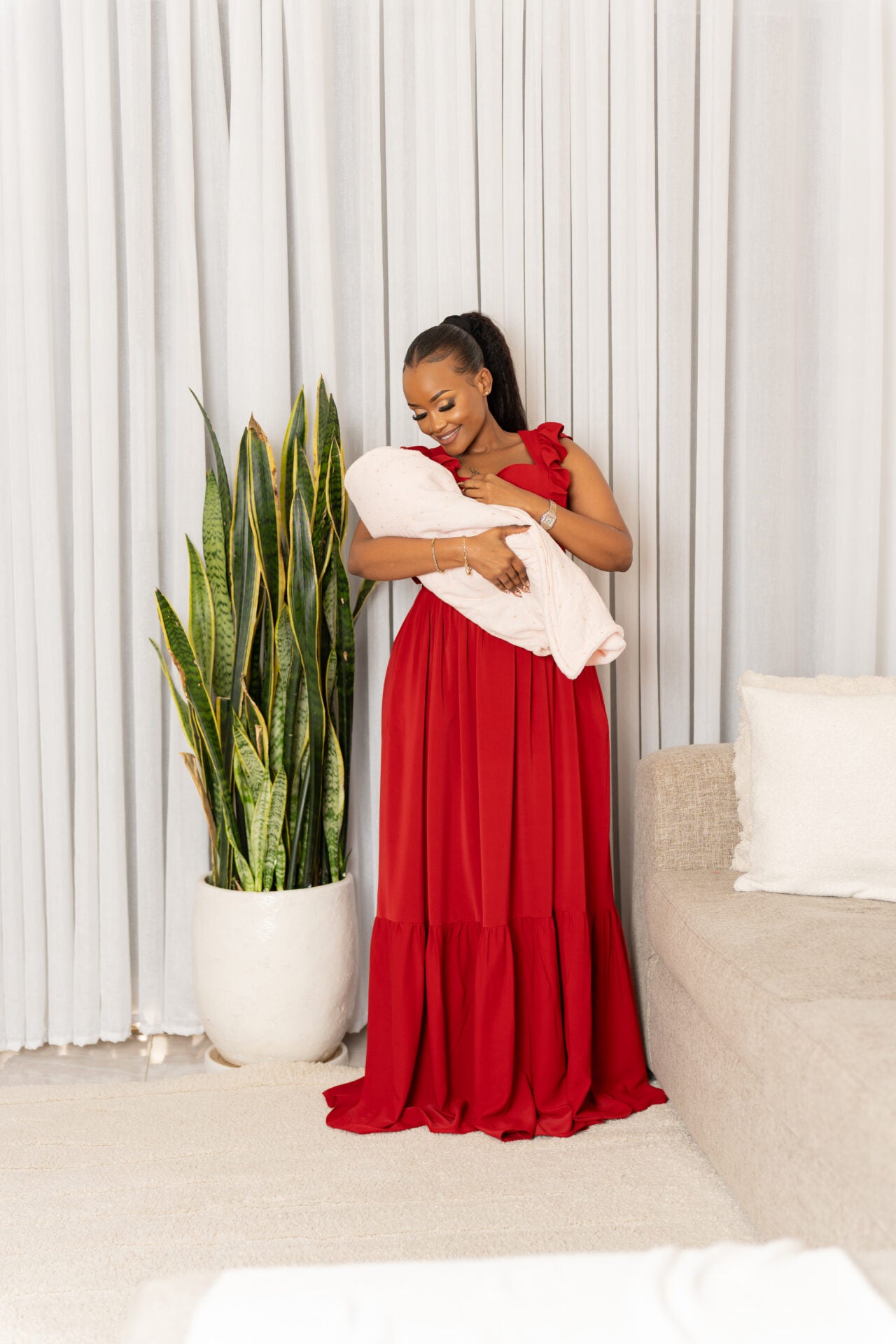 Talia maxi dress - Wine red