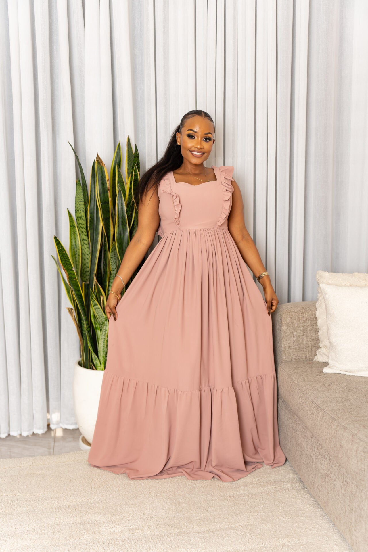 Talia maxi dress - Blush pink