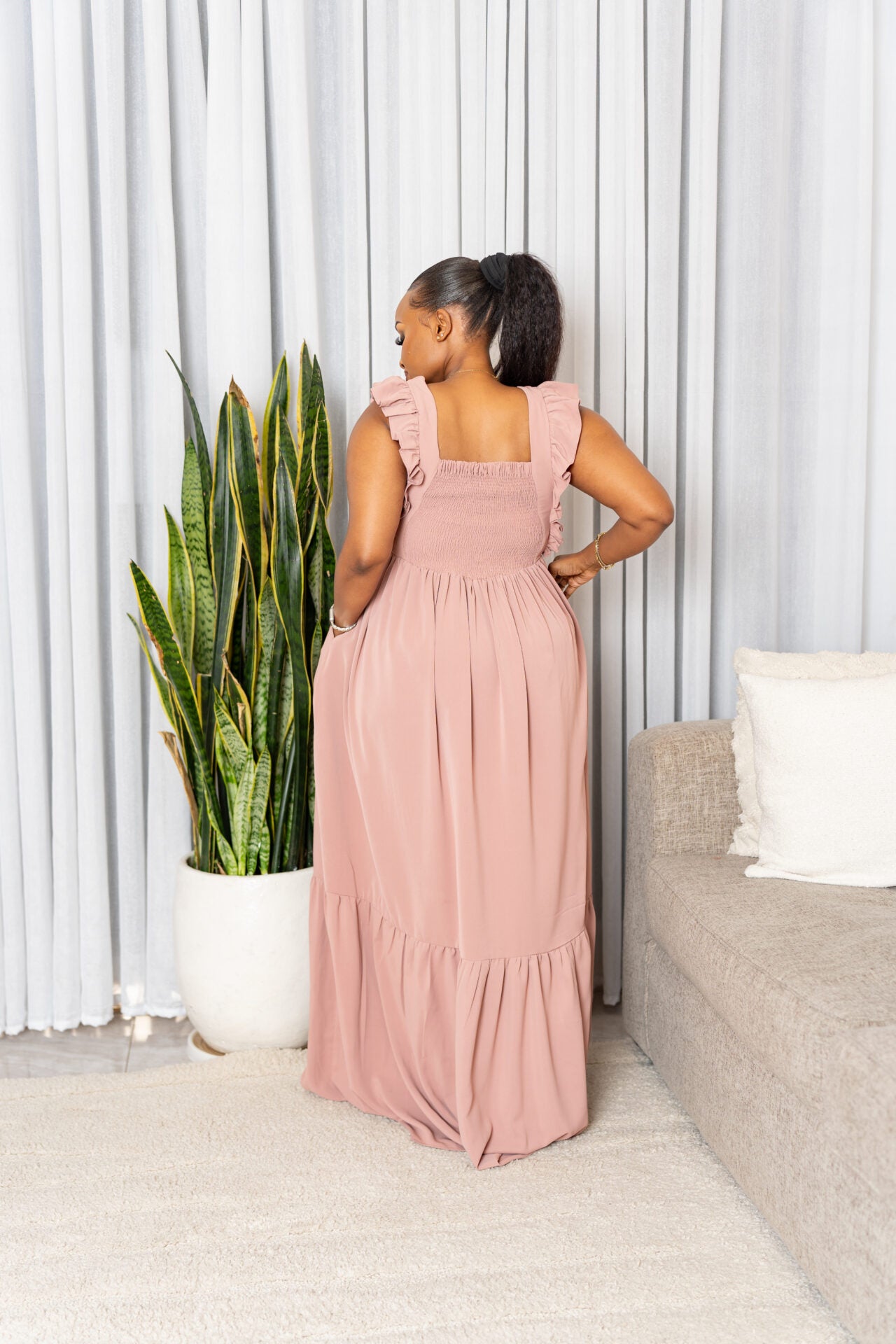 Talia maxi dress - Blush pink