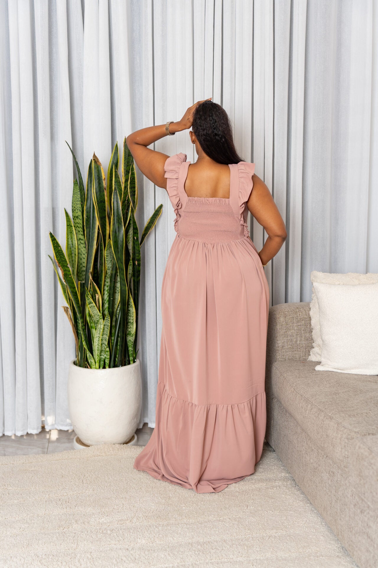 Talia maxi dress - Blush pink
