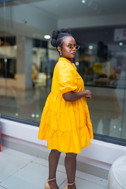 Noor button-down dress - Yellow