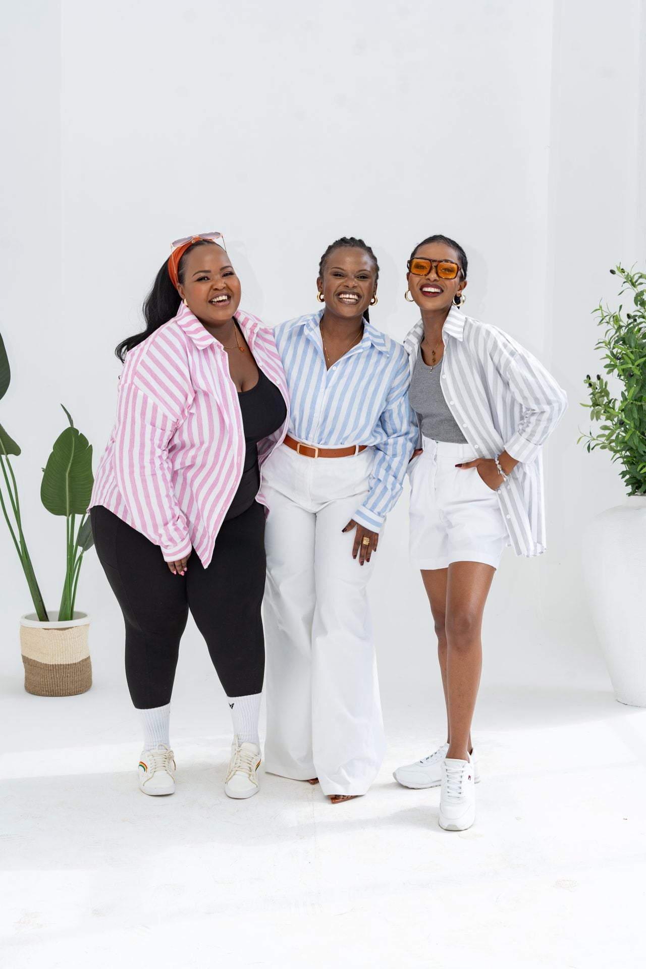 Pastel Striped Oversized Shirt - Pink