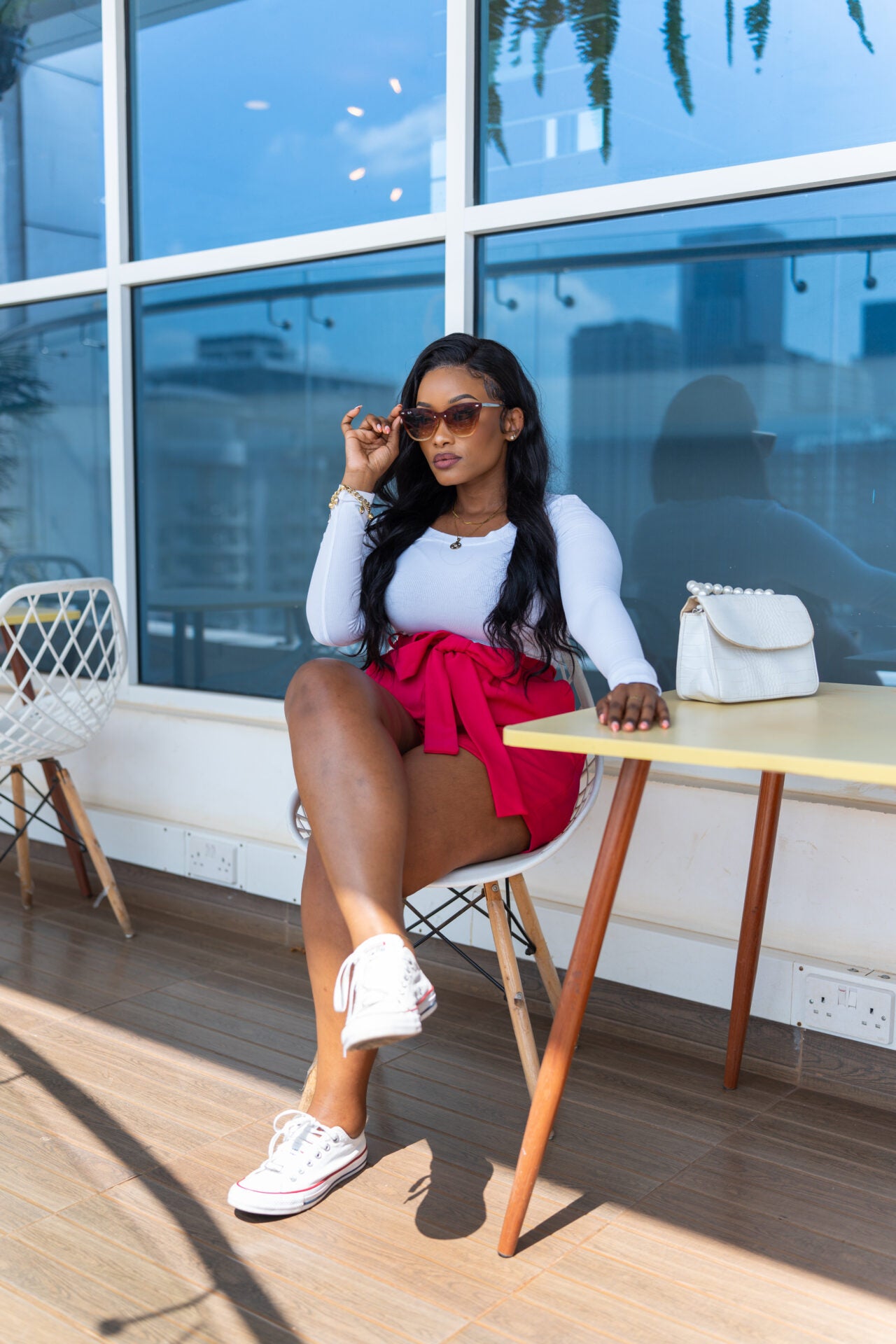 Palmer belted shorts - Hot Pink