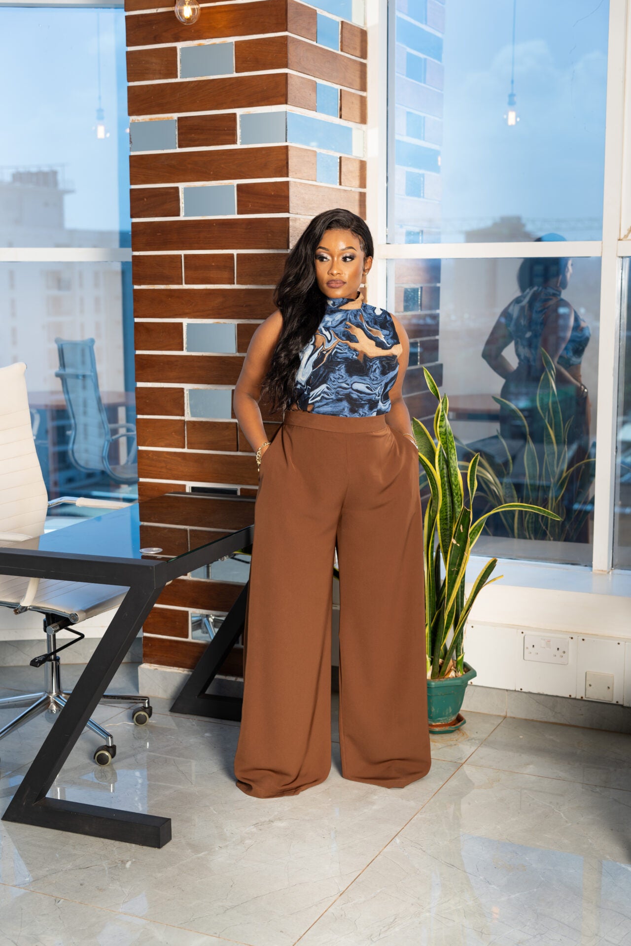 Naya printed top - Blue print