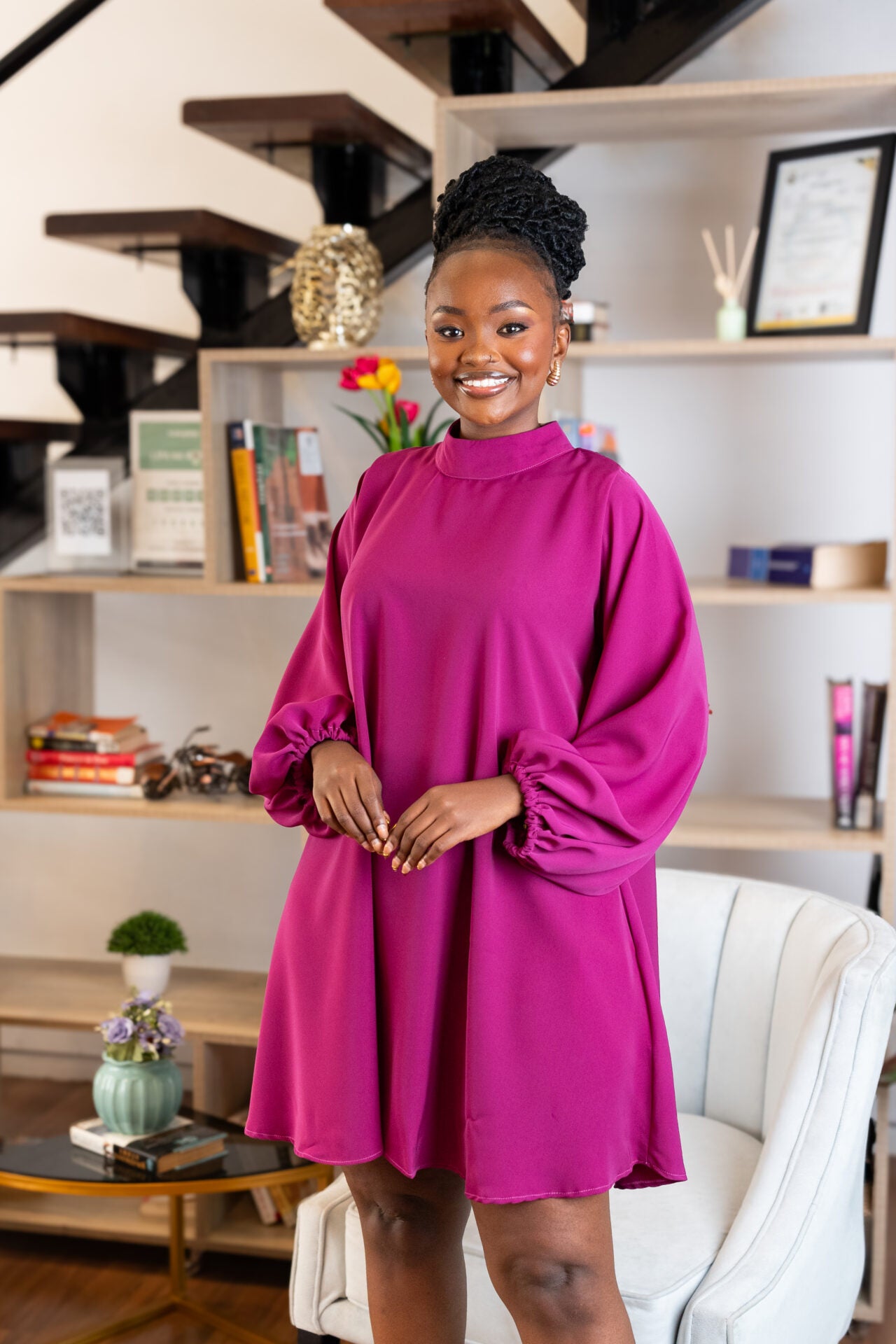 Atara Shift Dress - Purple