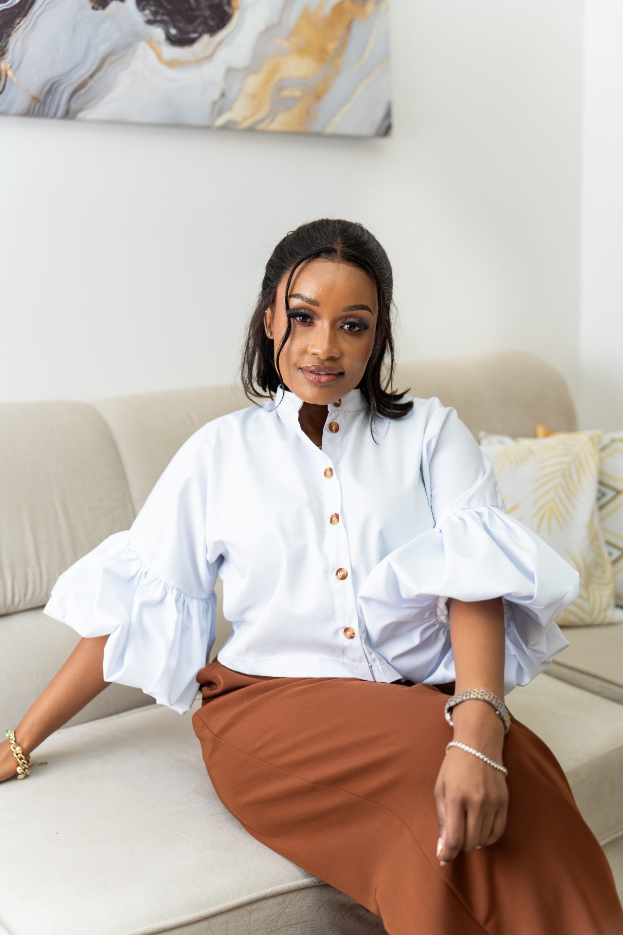 Zora kimono shirt - White