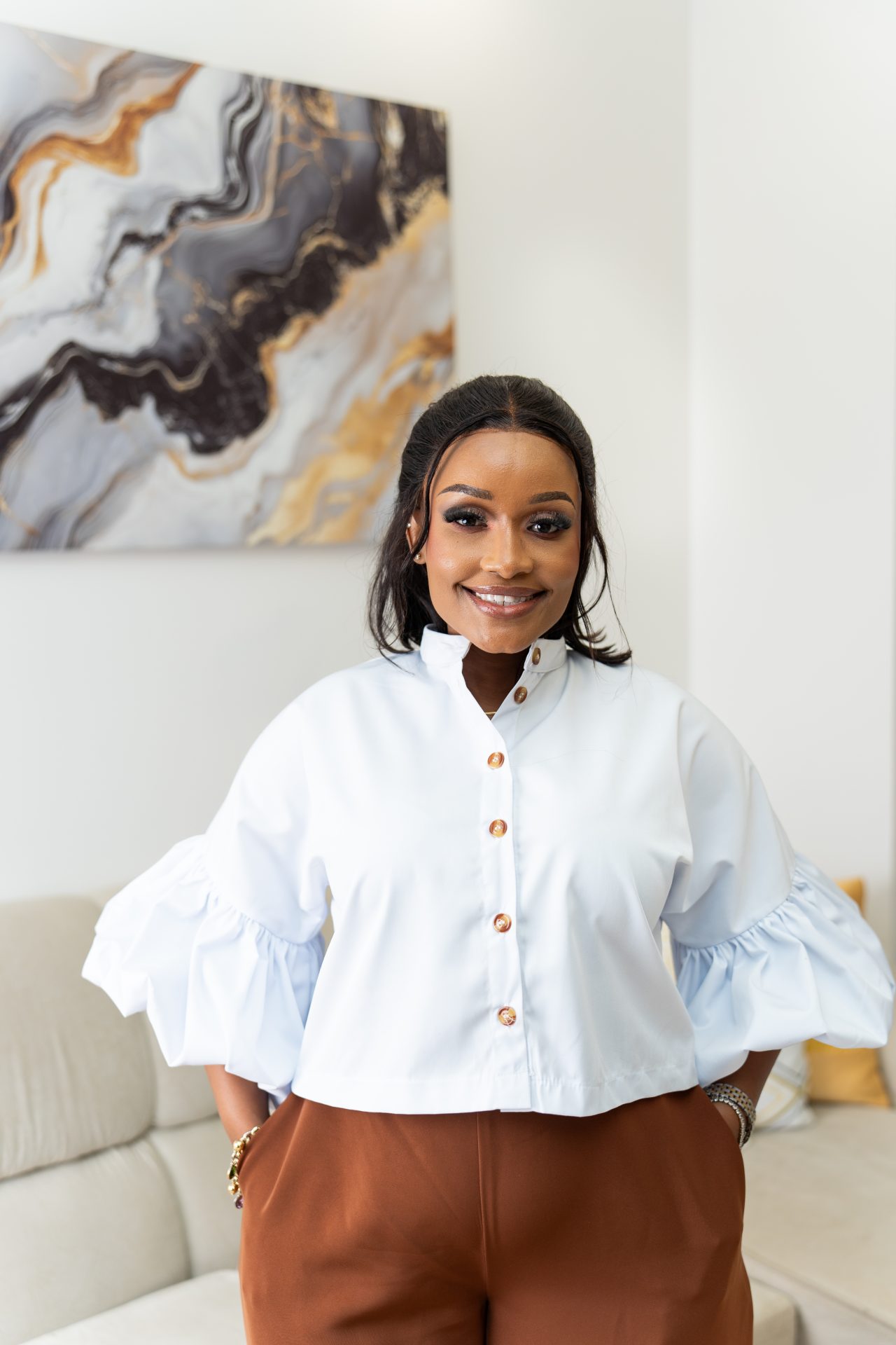 Zora kimono shirt - White