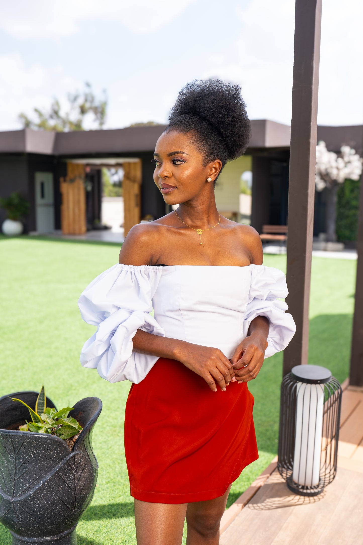 Nonis Soft Classic Skort - Rust brown