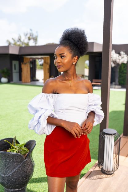 Nonis Soft Classic Skort - Rust brown