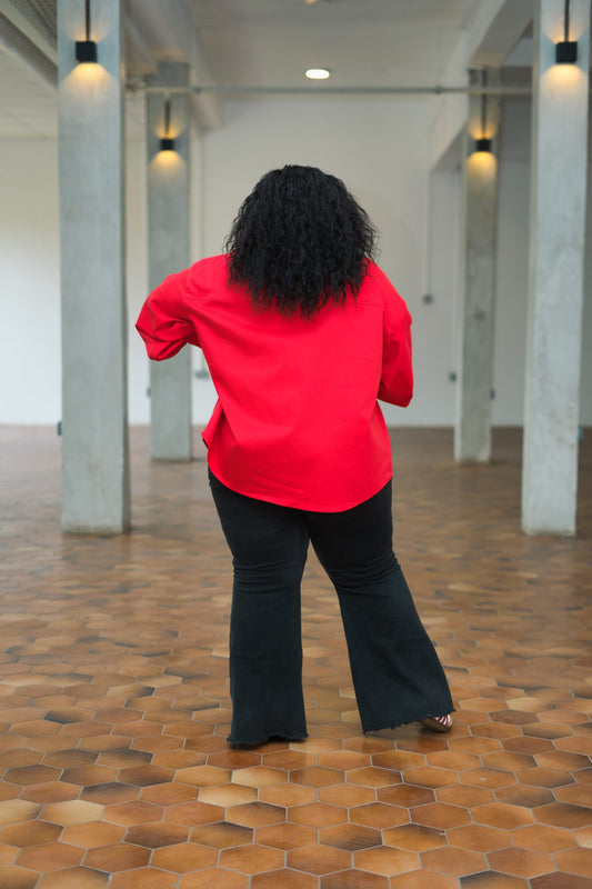 Regular Shacket - Red