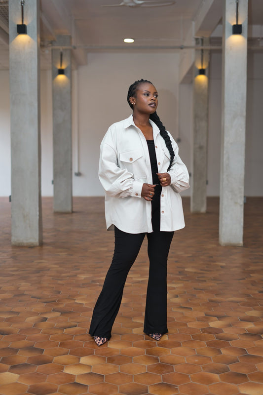 Regular Shacket - Off-white