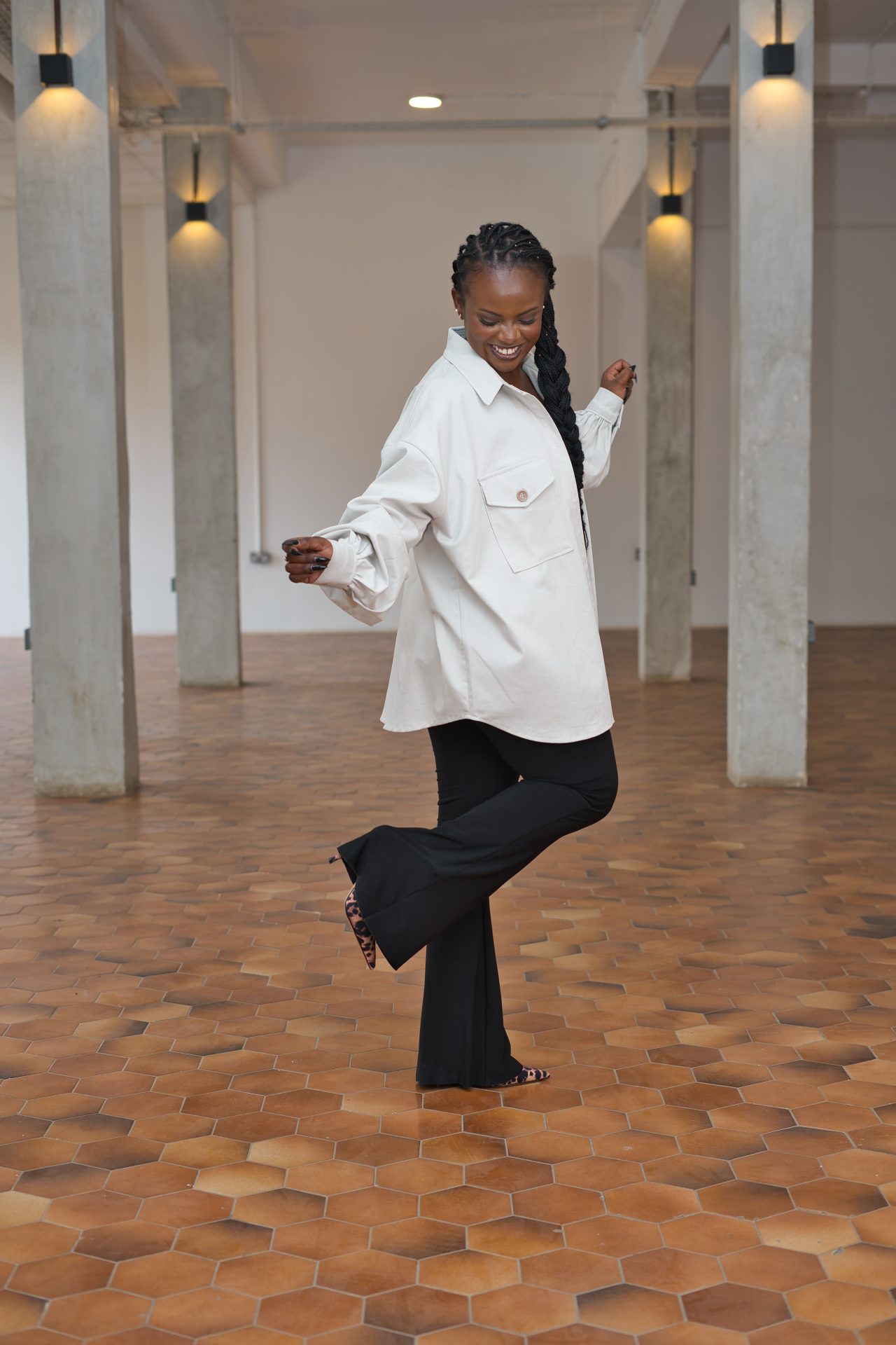 Regular Shacket - Off-white