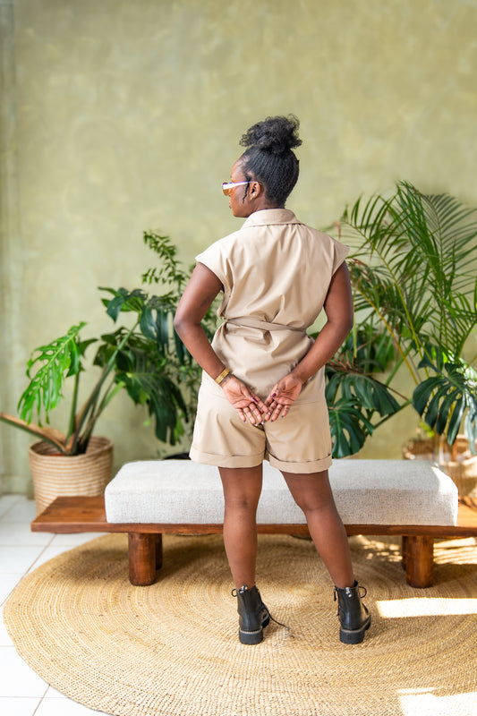 Nova Safari Short Set - Khaki