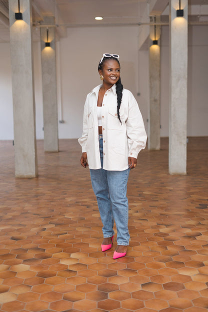 Regular Shacket - Off-white