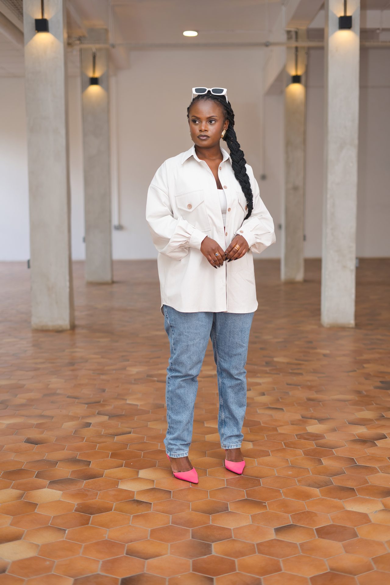 Regular Shacket - Off-white