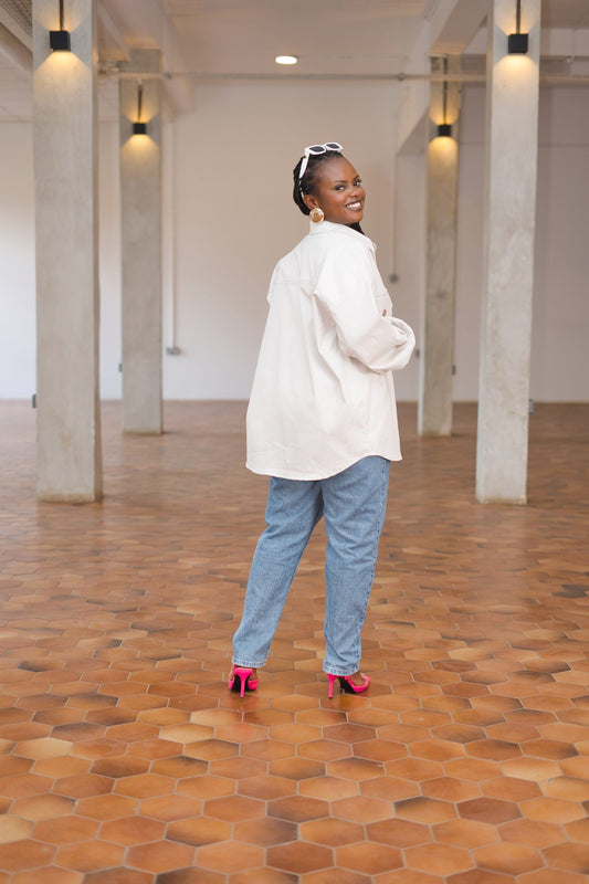 Regular Shacket - Off-white