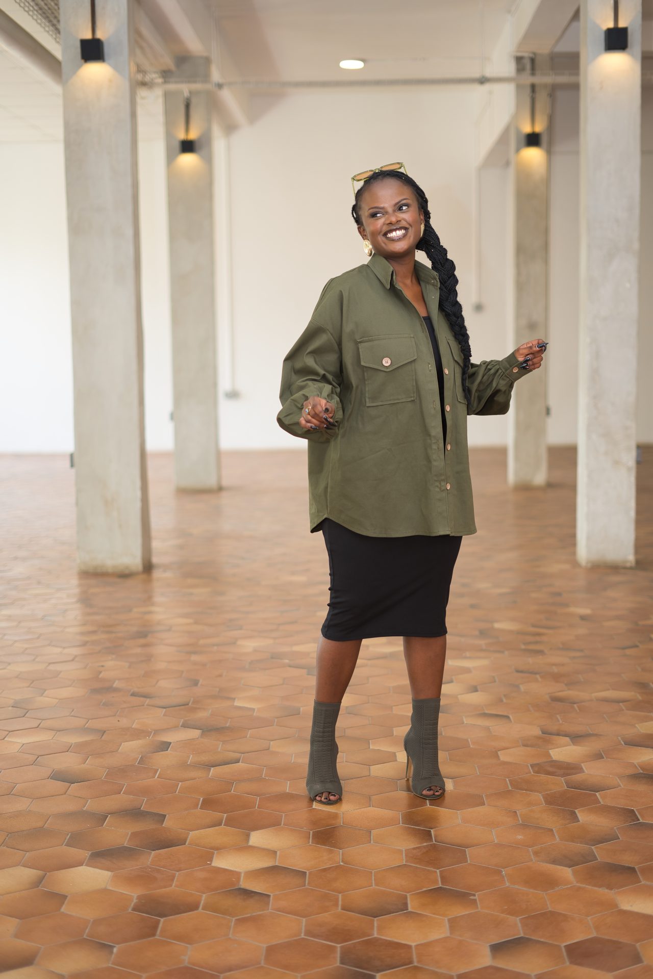 Regular shacket - Army green